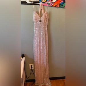 Pink Rose Sparkled Dress